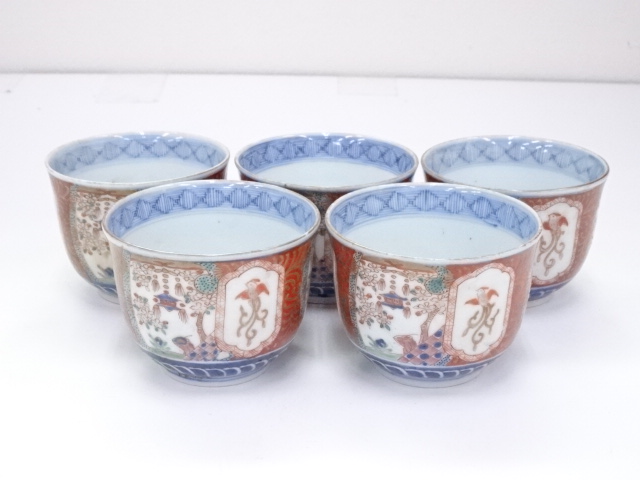 明治期　伊万里焼　錦手向付5客